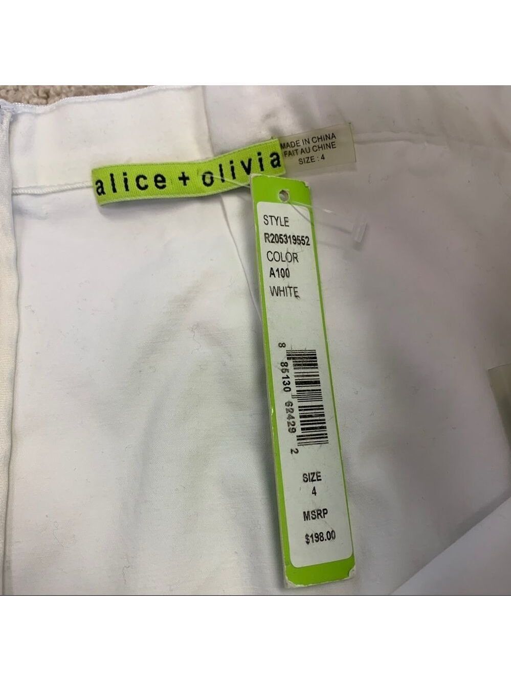 𝅺ALICE + Olivia white peplum pencil skirt Sz 4 NWT - Picture 7 of 12